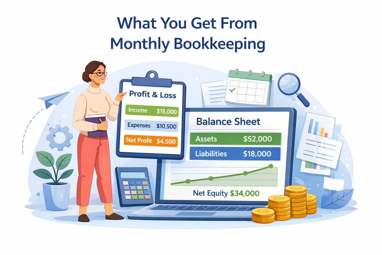 Monthly bookkeeping deliverables